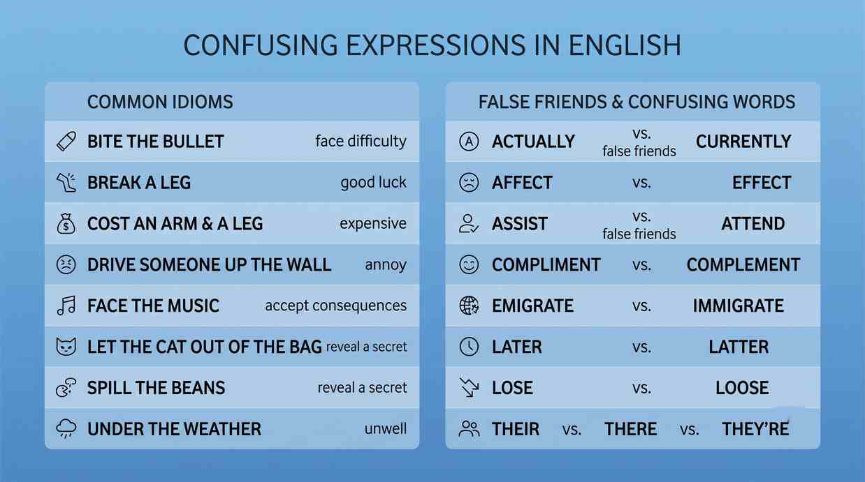 Confusing Expressions in English Confusing Expressions in English