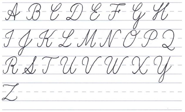 How To Write All Capital Letters In Cursive